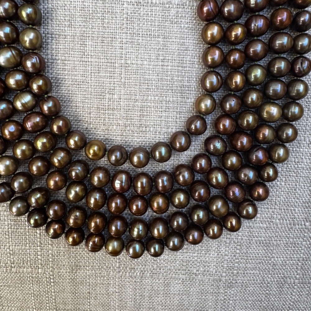 Four Strand Knotted Pearl Necklace